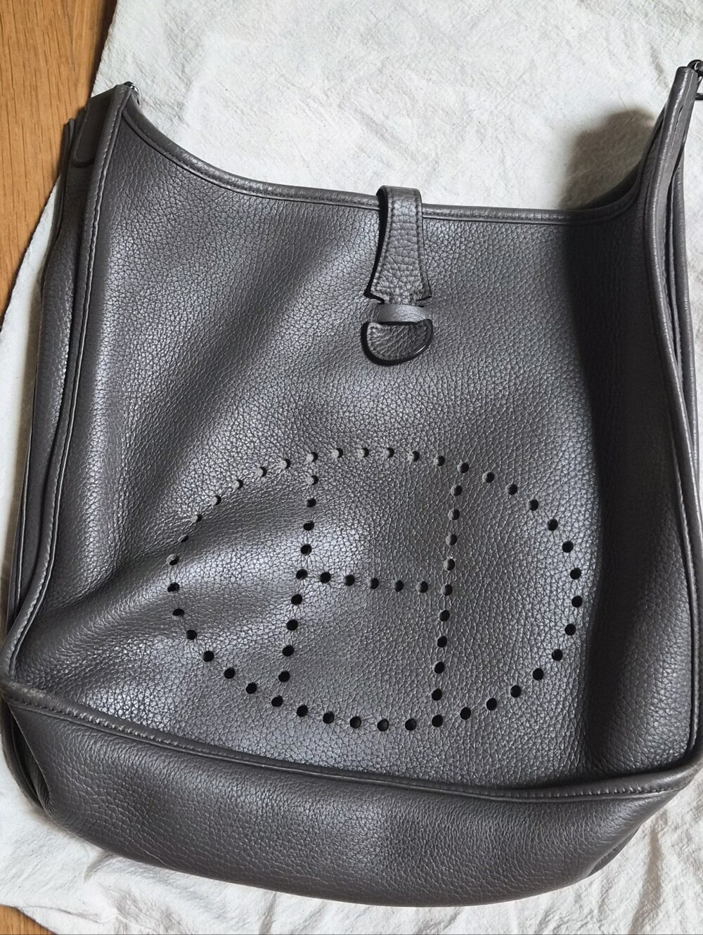Hermès Evelyne III PM Etain Clemence Palladium Hardware